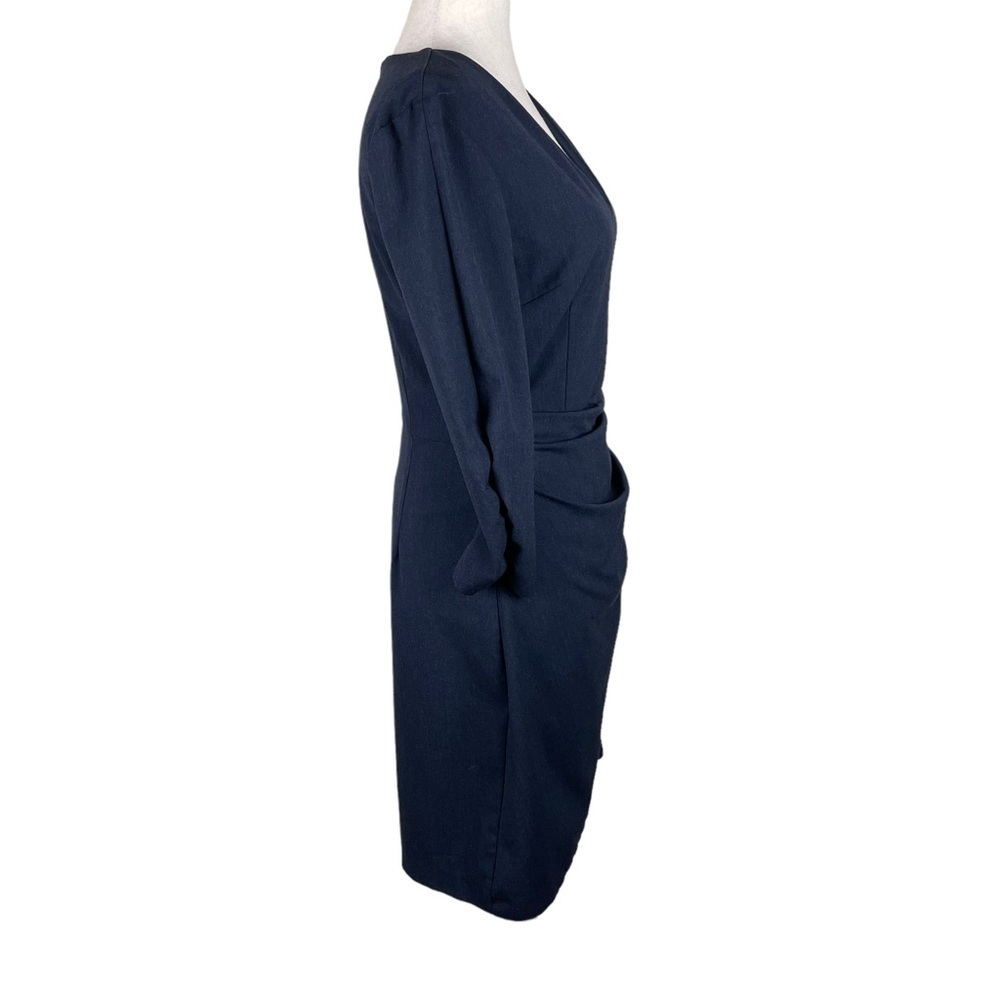 Zara Basic V Neck Ruched Side Dress - Picture 3 of 11